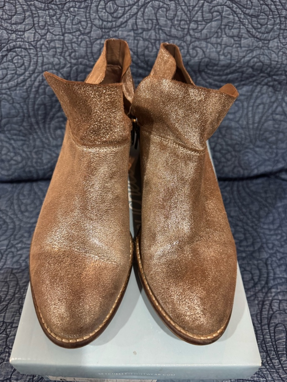 Seychelles Metallic Pewter Ankle Booties